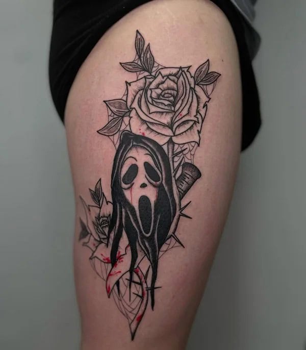 Ghostface Tattoo On Arm