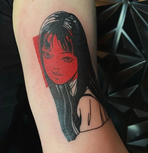 Geometric Junji Ito Tattoo