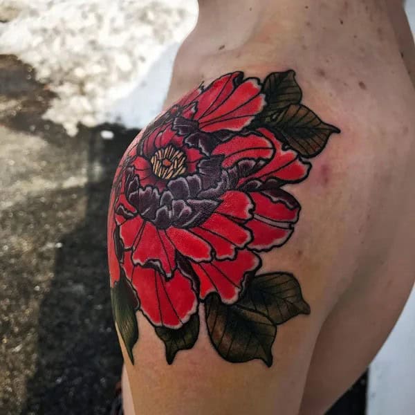 Flower Shoulder Tattoo