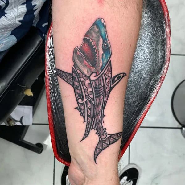 Shark Polynesian Tattoo