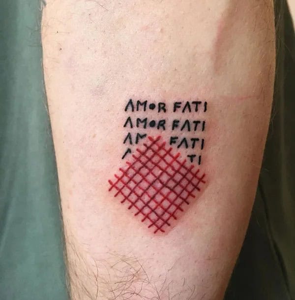 Geometric Amor Fati Tattoo