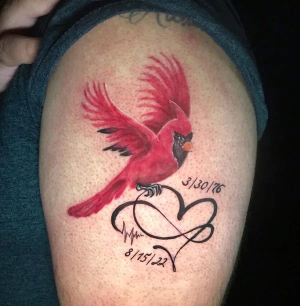 Cardinal Memorial Tattoo