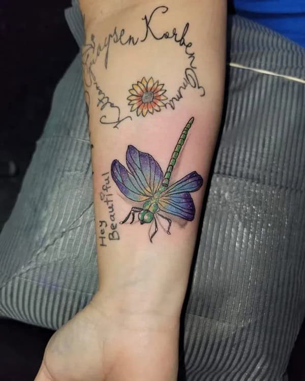 More Sublime Entries Of Dragonfly Tattoos