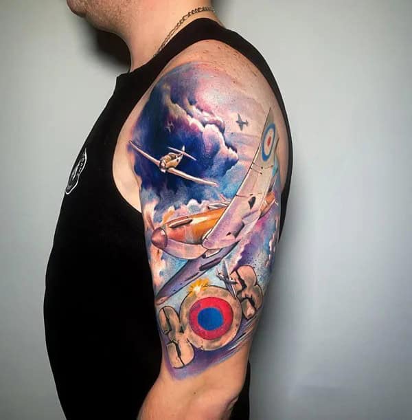 Patriotic Half Sleeve Tattoo