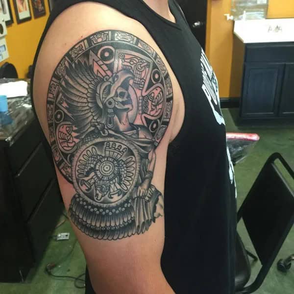 Aztec x Mexican Warrior Tattoo