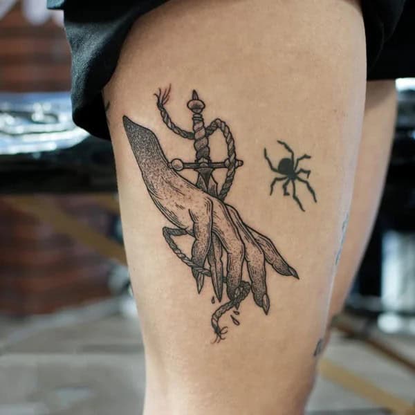 Gothic Dagger Tattoo