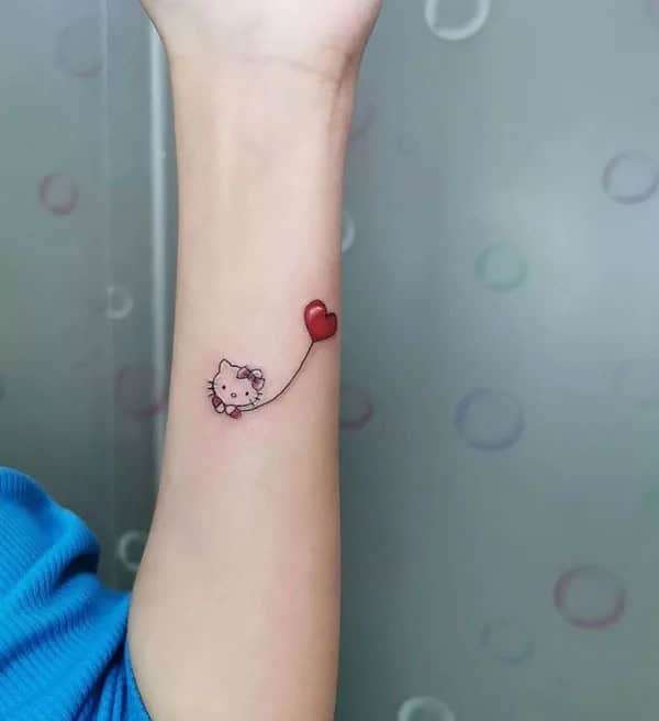 Ankle Hello Kitty Tattoo