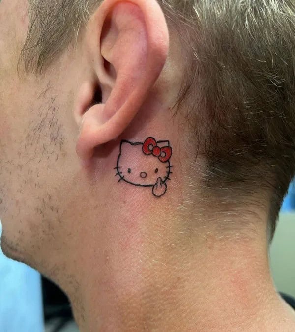 Ankle Hello Kitty Tattoo