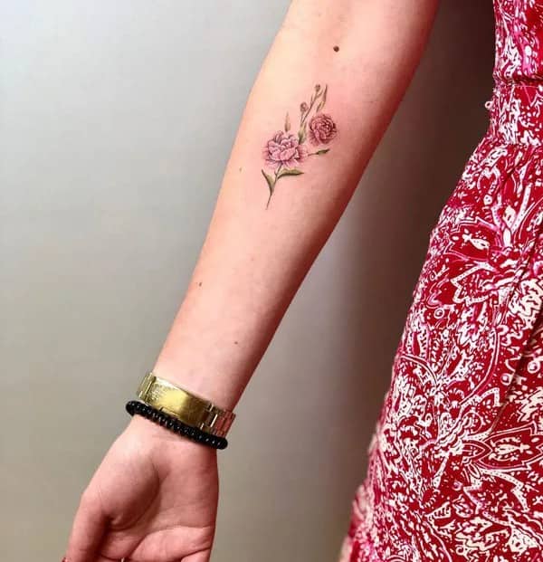 Small Peony Tattoo