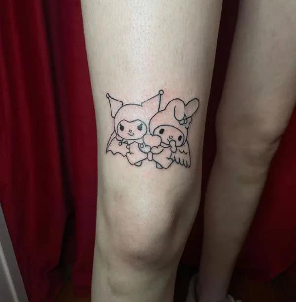 Ankle Hello Kitty Tattoo