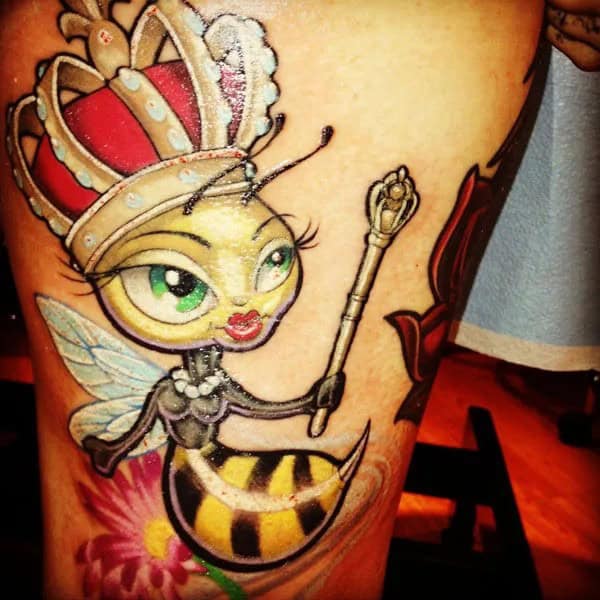 Cartoon Bee/ Animated Bee Tattoo