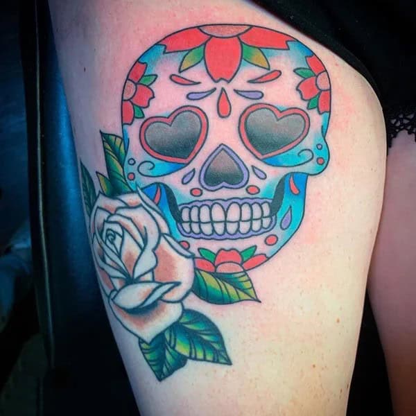 Traditional Sugar Skull Tattoo