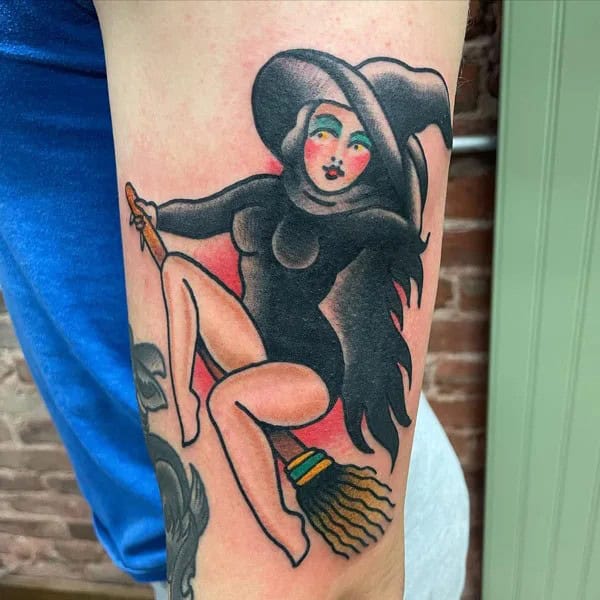 Traditional Witch Tattoo