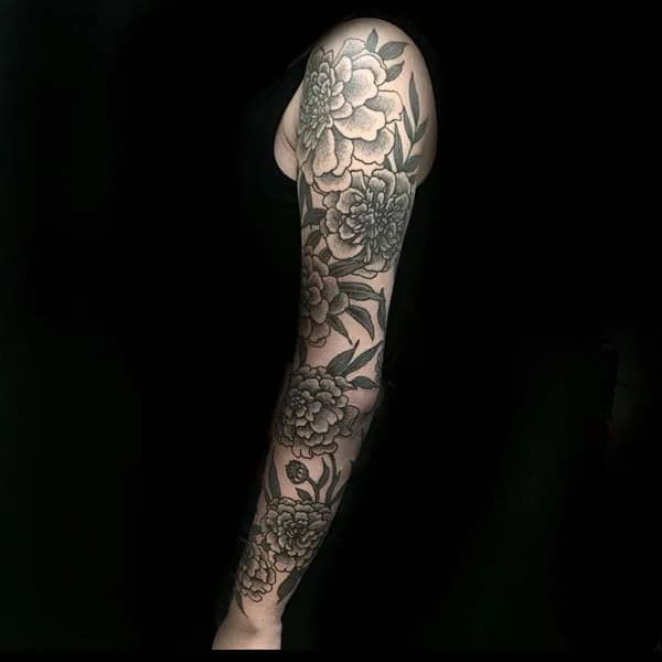 Marigold Sleeve Tattoo