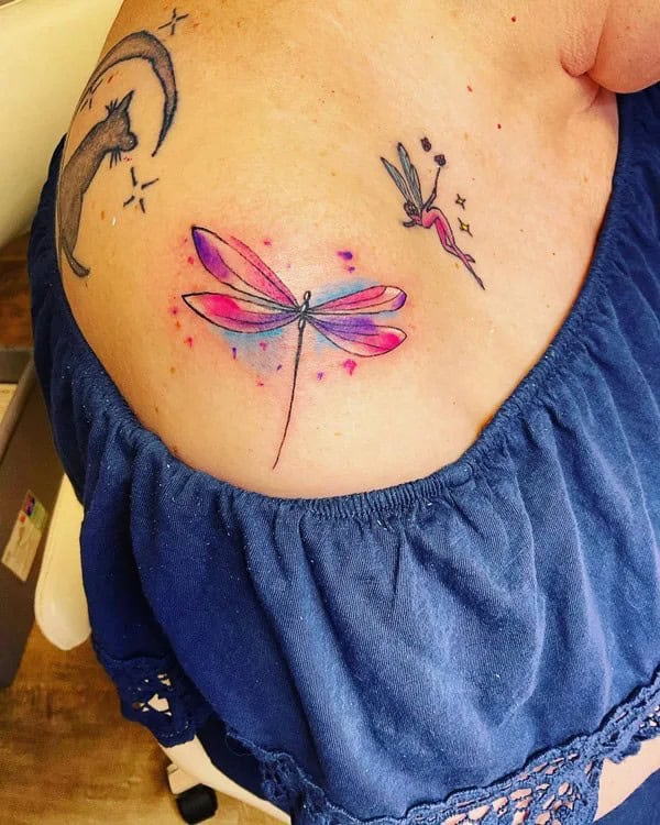 More Sublime Entries Of Dragonfly Tattoos