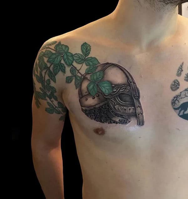 Viking Helmet Tattoo