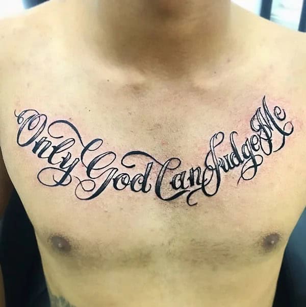 More Unique “Only God Can Judge Me” Tattoos To Take Inspiration From