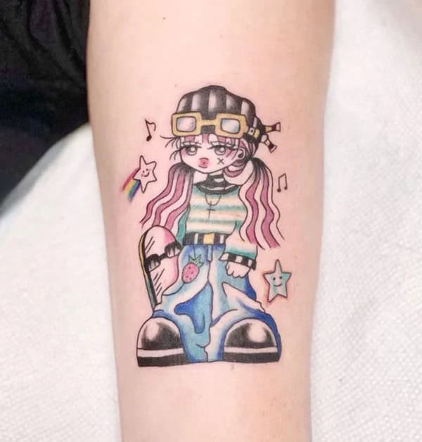 Anime Foot Tattoo