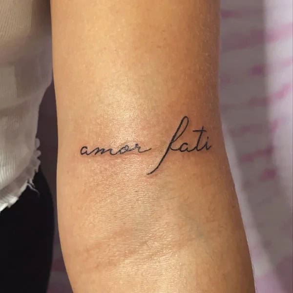 Geometric Amor Fati Tattoo