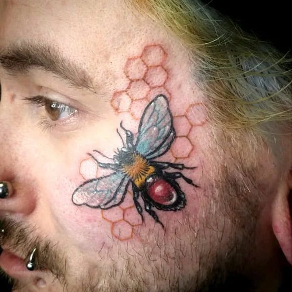 Bee Face Tattoo