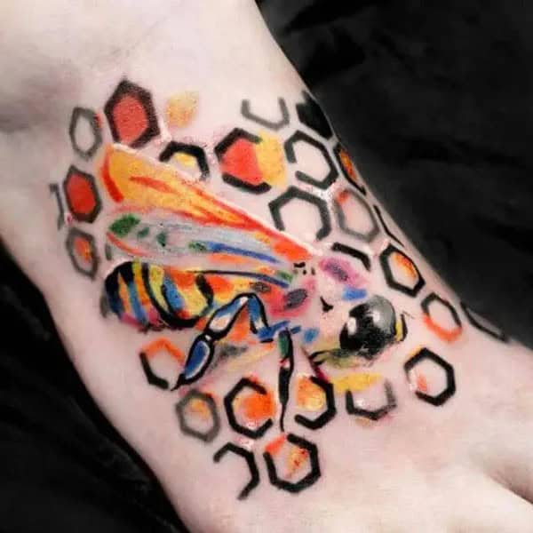 Abstract Bee Tattoos