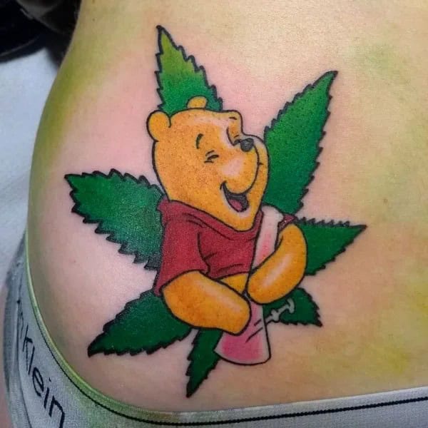 Weed Cartoon Tattoo