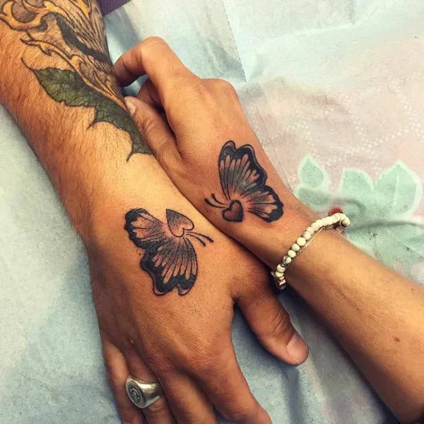 Couple Butterfly Tattoo