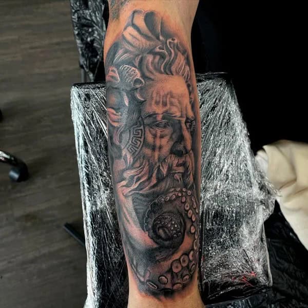 Poseidon Forearm Tattoo