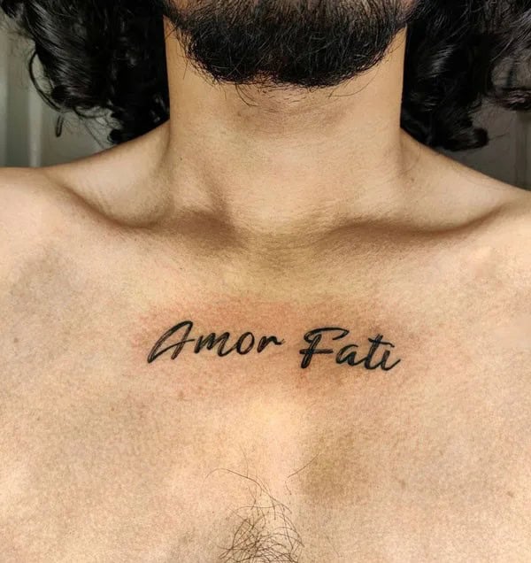 Geometric Amor Fati Tattoo