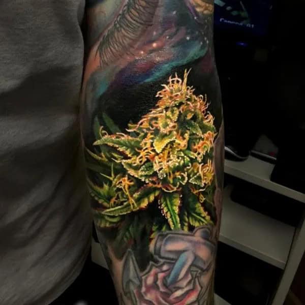 Weed Sleeve Tattoo