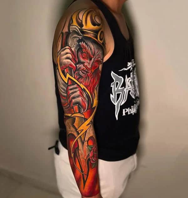 Poseidon Sleeve Tattoo