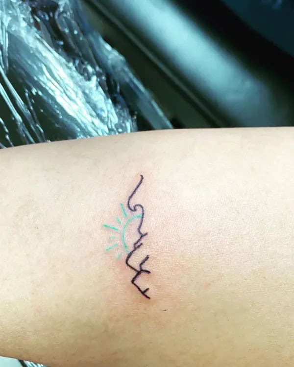 Mountain Outline Tattoo