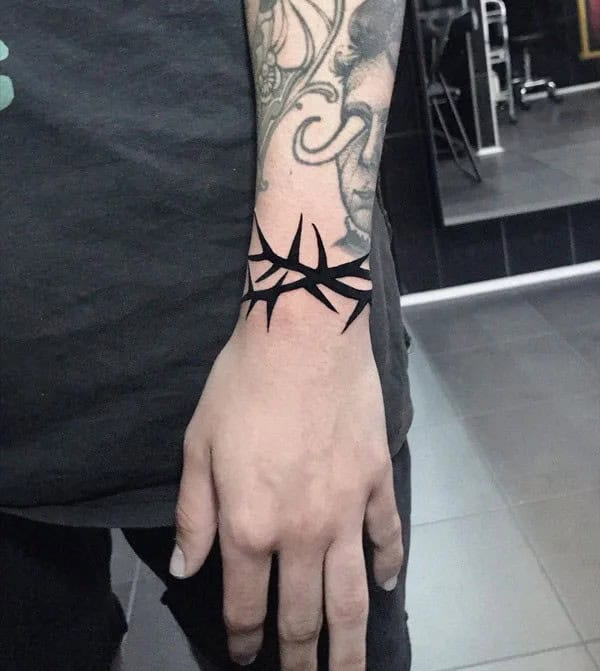 Crown of Thorns and Angel Tattoo