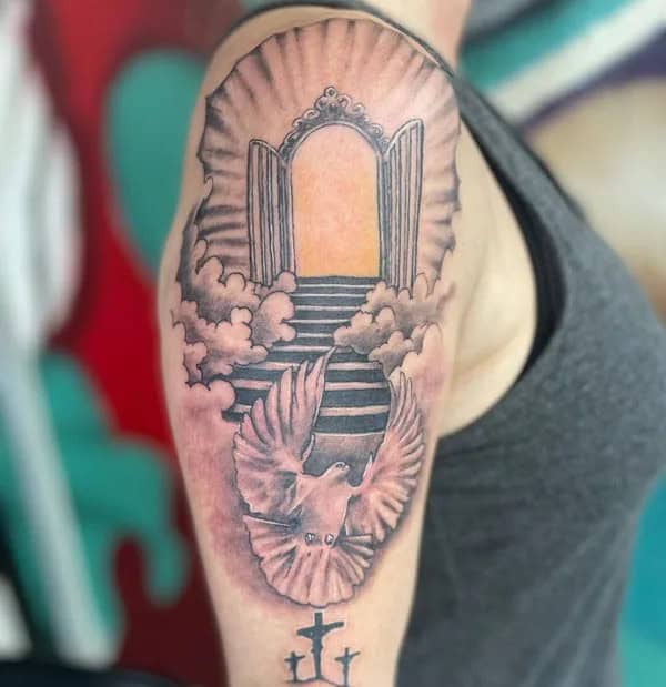 Gates of Heaven Arm Tattoo