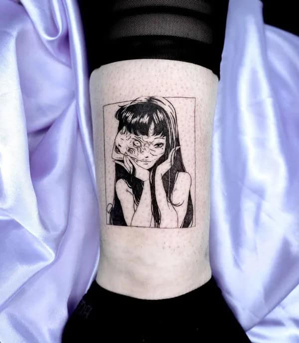 Geometric Junji Ito Tattoo