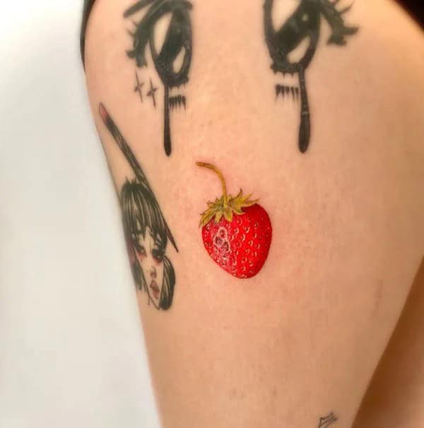 More Designs of Strawberry Tattoos To Check Out This Instant