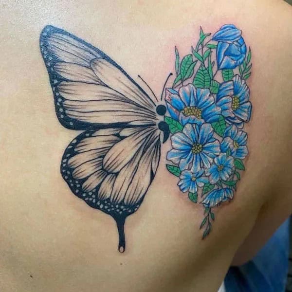 Butterfly Semicolon Tattoos