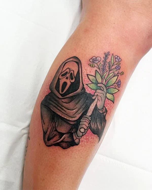 Ghostface Tattoo On Arm