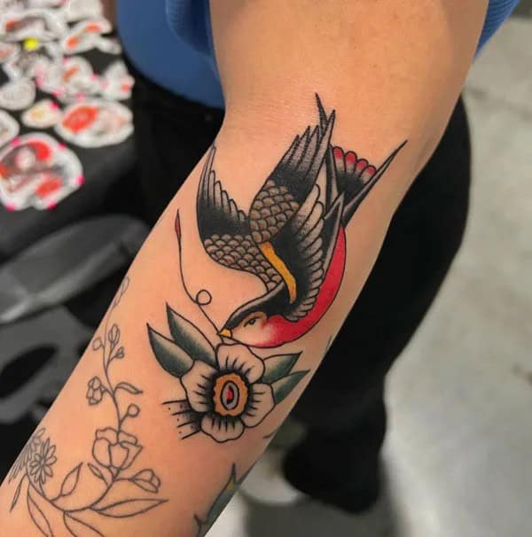 Traditional Swallow Tattoo