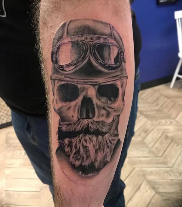 Motorcycle Skull Tattoo