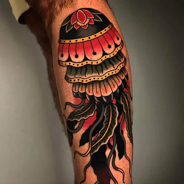 Traditional Jellyfish Tattoo