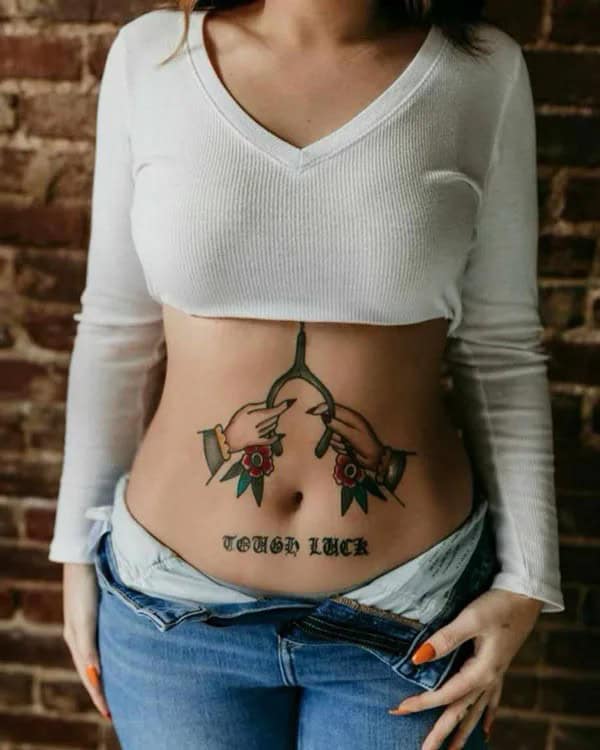 Traditional Stomach Tattoo