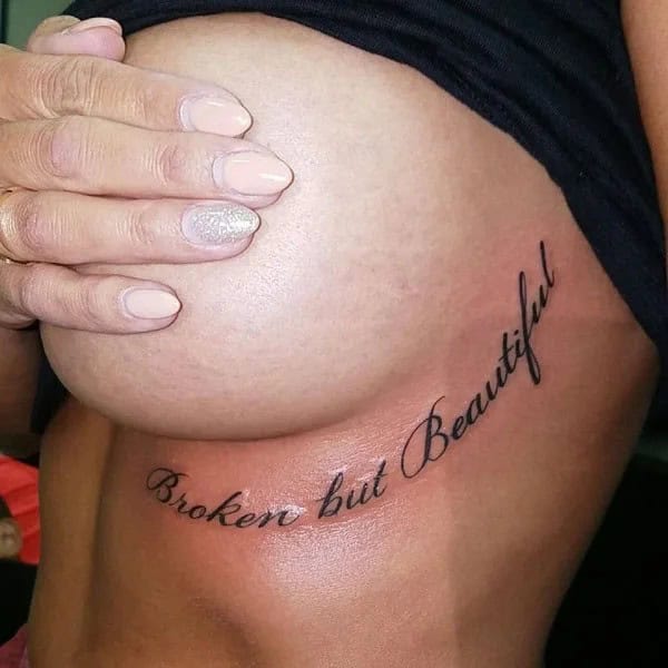 Under Breast Tattoo Quotes