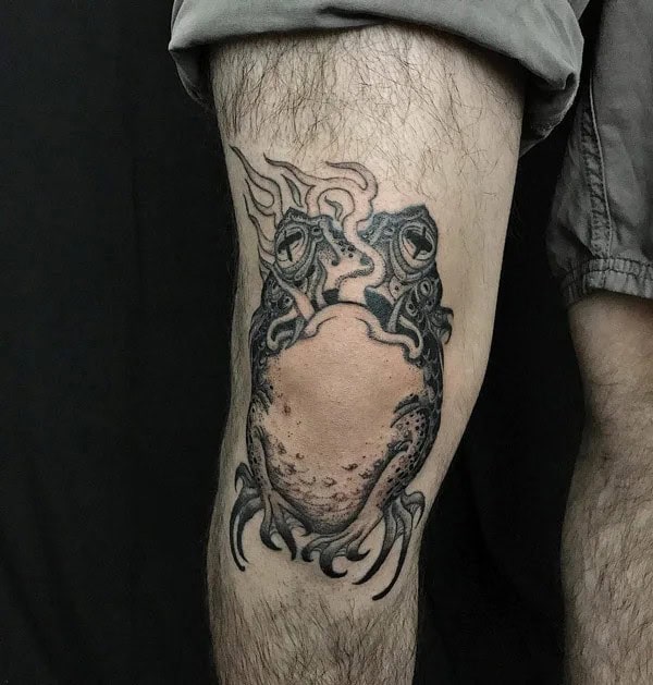 Frog Knee Tattoo