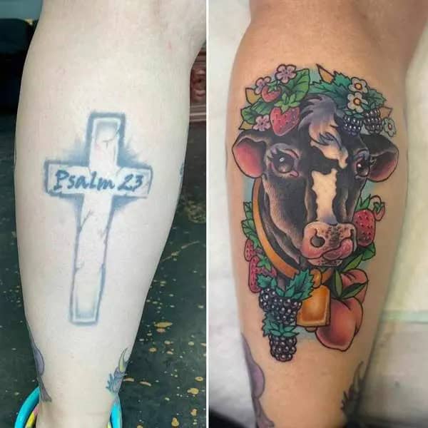 Cow Cover Up Tattoo