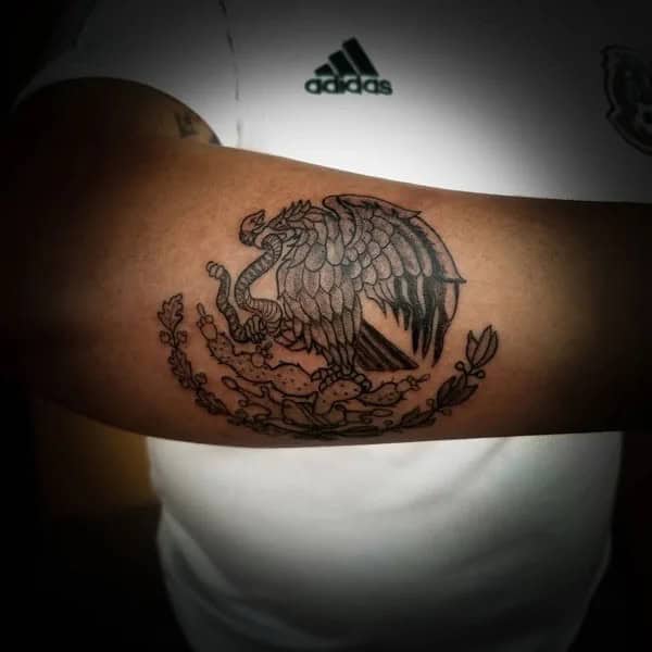 Mexican Eagle Chest Tattoo