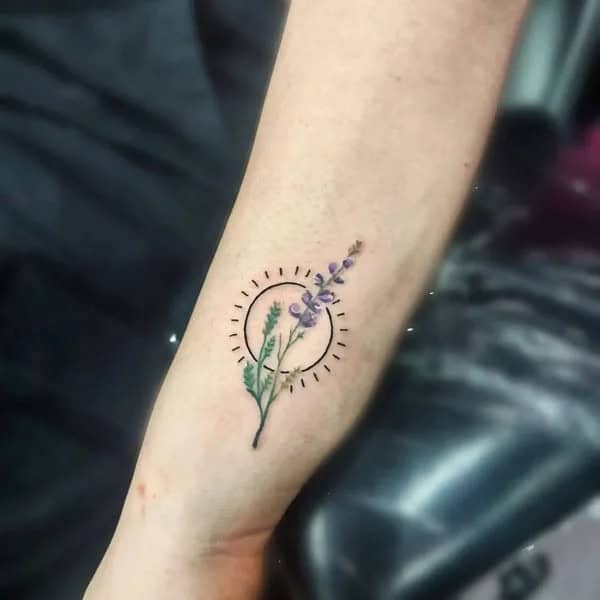 Minimalist Wildflower Tattoo