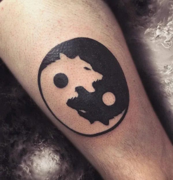 Wolf Yin Yang Tattoo