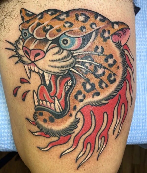 Traditional Jaguar Tattoo