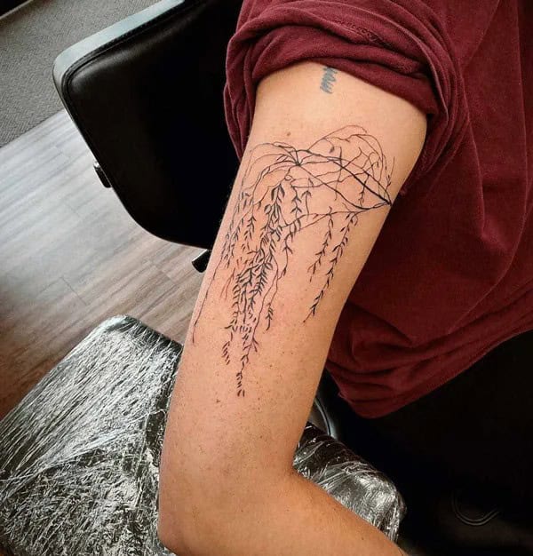 Willow Tree Branch Tattoo